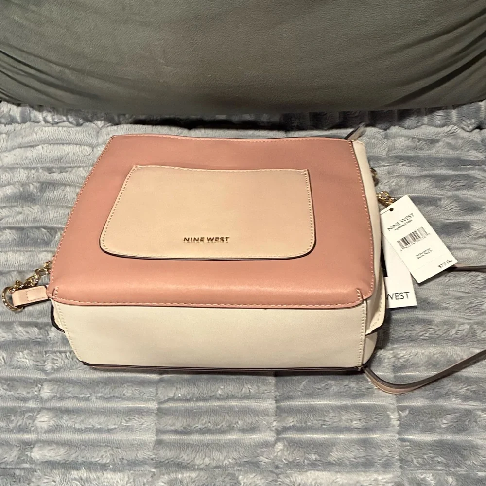 Nine West Pink and Cream Crossbody Bag - Picture 4 of 5